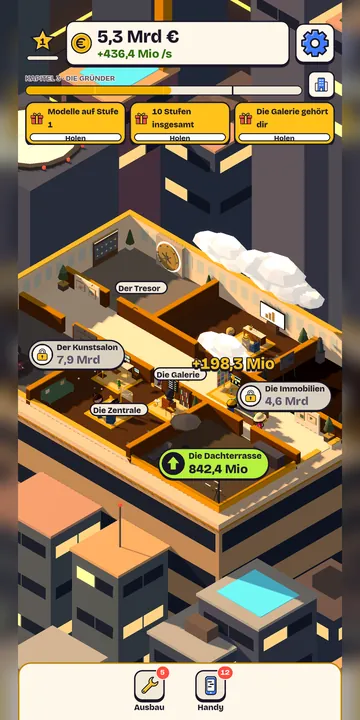 Die letzte Welt: ein Haus mit Dachterrasse, Galerie und Tresor