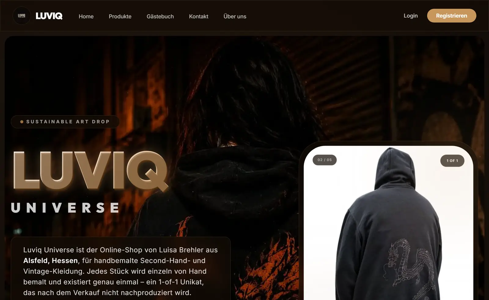 Luviq Universe: Startseite am Computer