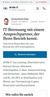 WVM-IT: dieselbe Seite auf dem Handy