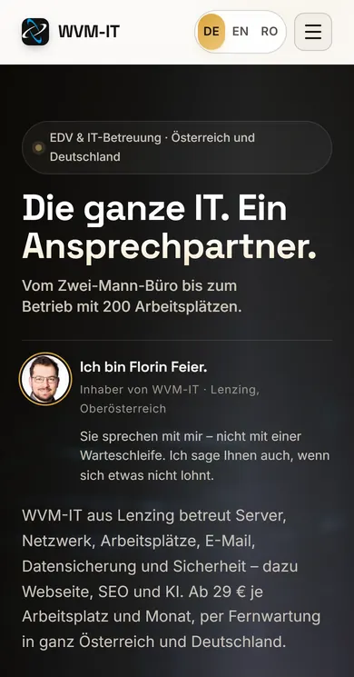WVM-IT: dieselbe Seite auf dem Handy